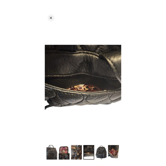 Vera Bradley Amy Quilted Leather Soft Backpack‎ Black
